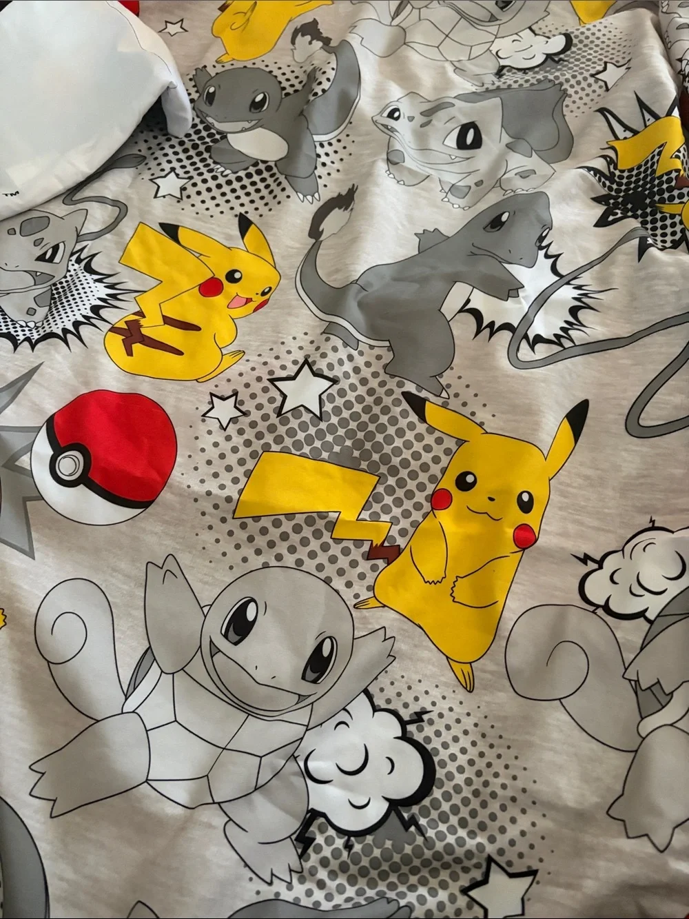 Kids Pikachu & Friends Gray and Yellow Pajama Top
